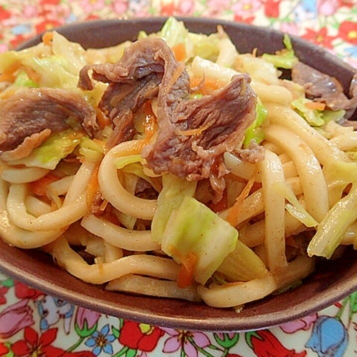 麺つゆで 牛肉とキャベツと人参の焼きうどん レシピ 作り方 By ぷ みぃまま 楽天レシピ 麺つゆで 牛肉とキャベツと人参の焼きうどん レシピ 作り方 By ぷ みぃまま 楽天レシピ